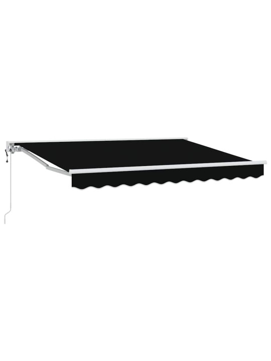 Sissetõmmatav varikatus must 350x200 cm kangas