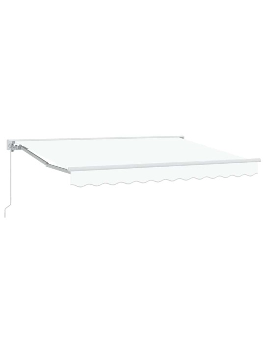 Sissetõmmatav varikatus valge 350x200 cm kangas