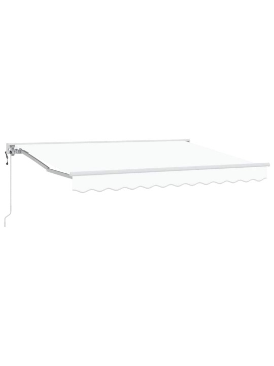 Sissetõmmatav varikatus valge 350x200 cm kangas