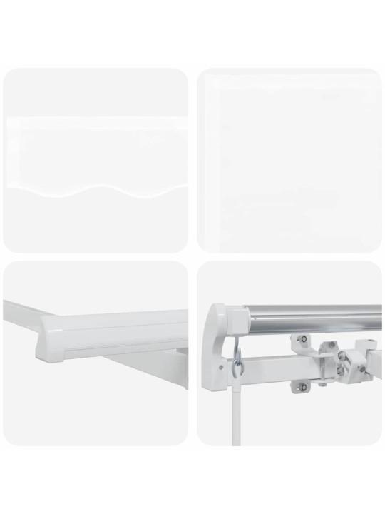 Sissetõmmatav varikatus valge 350 x 200 cm