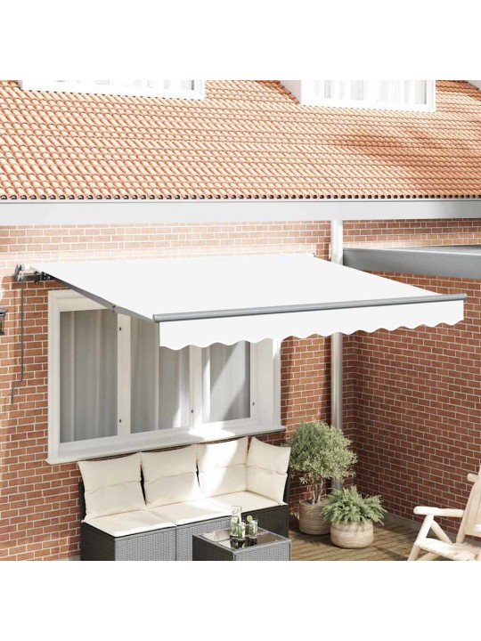 Sissetõmmatav varikatus valge 350 x 200 cm