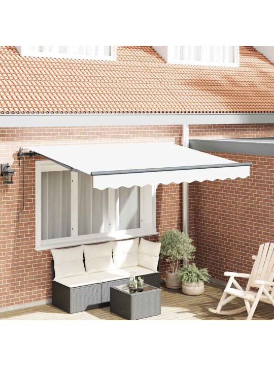 Sissetõmmatav varikatus valge 350 x 200 cm