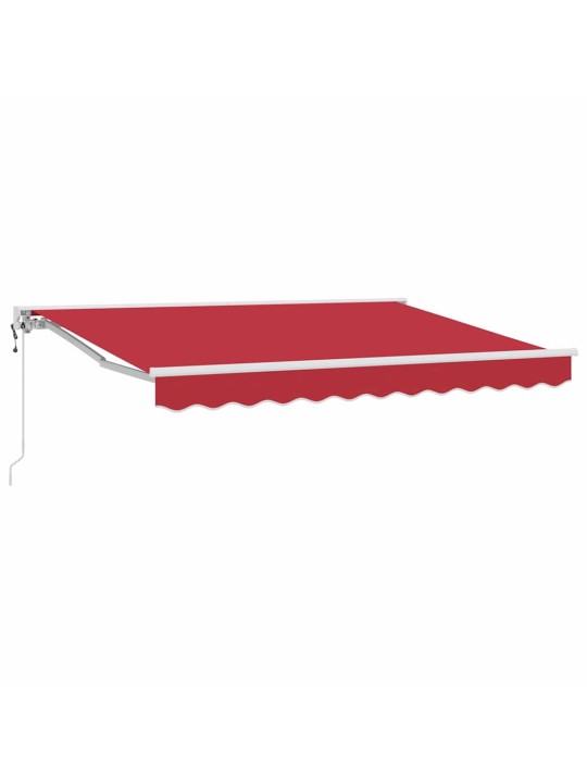 Sissetõmmatav varikatus punane 350x200 cm kangas