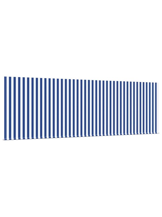 Sissetõmmatav varikatus sinine ja valge 400 x 200 cm