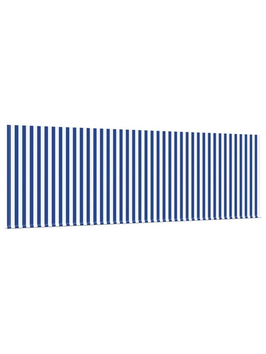 Sissetõmmatav varikatus sinine ja valge 400 x 200 cm kangas