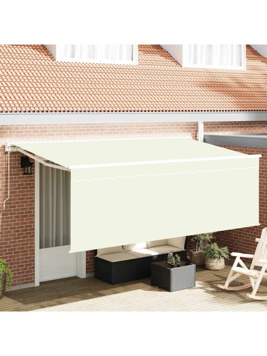 Sissetõmmatav varikatus cream 400 x 200 cm kangas