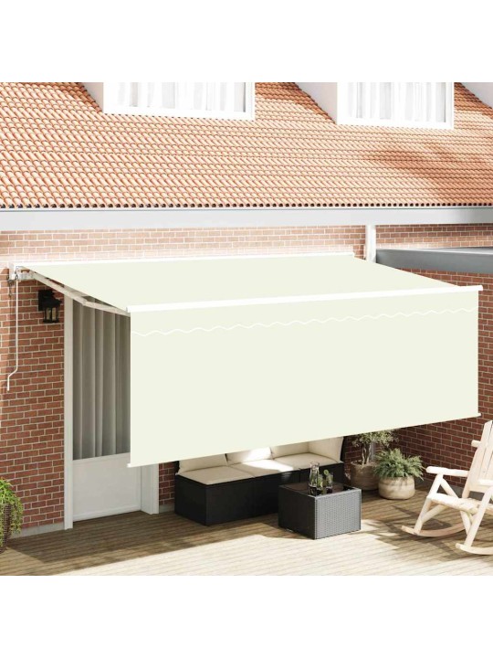 Elektriline lükandvarikatus kreem ja valge 400 x 200 cm