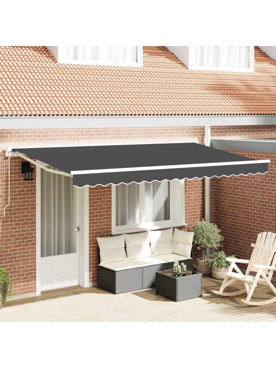 Sissetõmmatav varikatus antratsiit 400x200 cm kangas