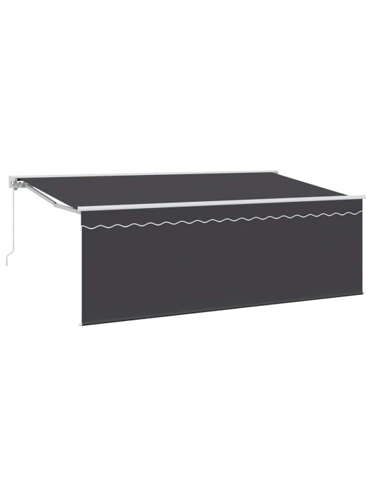 Sissetõmmatav varikatus antratsiit 400 x 200 cm kangas