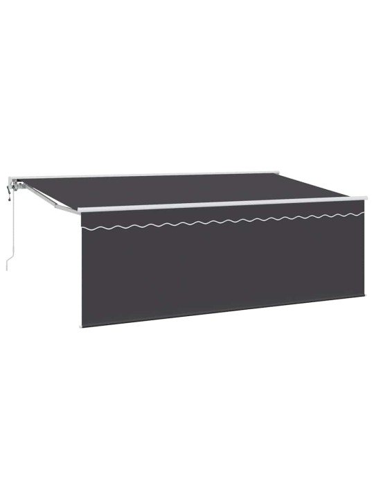 Sissetõmmatav varikatus antratsiit 400 x 200 cm kangas