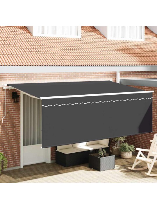 Sissetõmmatav varikatus antratsiit 400 x 200 cm kangas