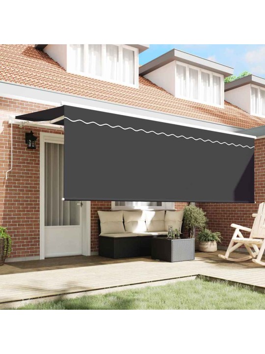 Sissetõmmatav varikatus antratsiit 400 x 200 cm kangas
