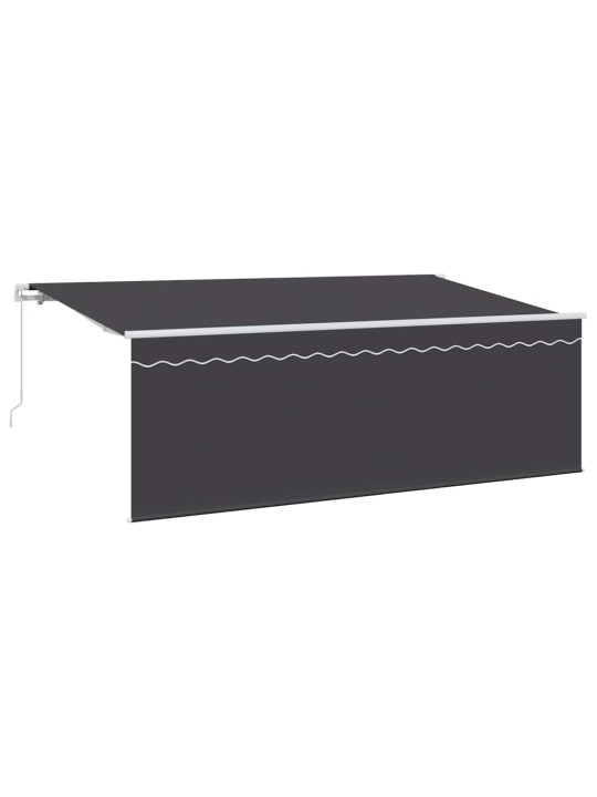 Sissetõmmatav varikatus antratsiit 400 x 200 cm kangas