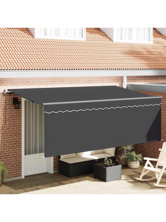 Sissetõmmatav varikatus antratsiit 400 x 200 cm kangas