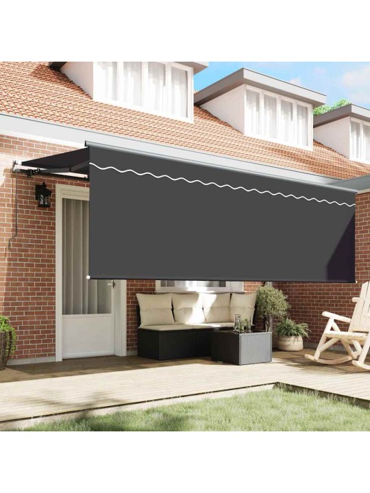 Sissetõmmatav varikatus antratsiit 400 x 200 cm kangas
