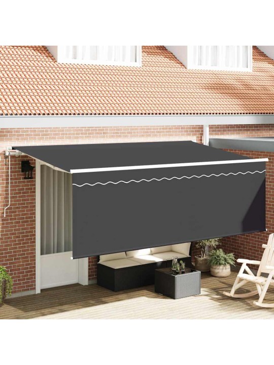 Sissetõmmatav varikatus antratsiit 400 x 200 cm kangas