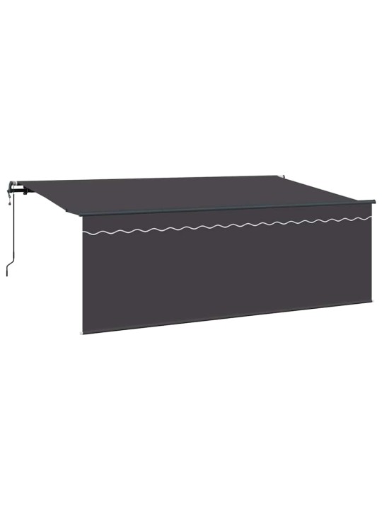 Sissetõmmatav varikatus antratsiit 400 x 200 cm kangas