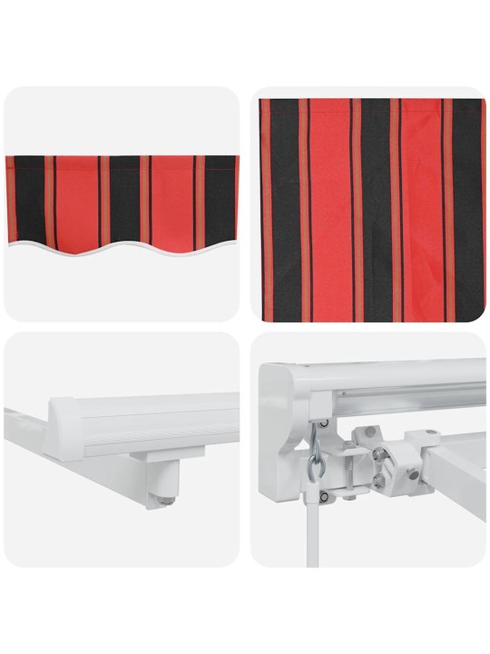 Sissetõmmatav varikatus mitmevärviline triip 400x200 cm
