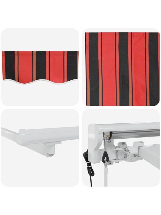 Sissetõmmatav varikatus mitmevärviline triip 400x200 cm