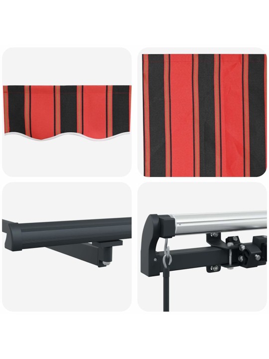Sissetõmmatav varikatus mitmevärviline 400 x 200 cm