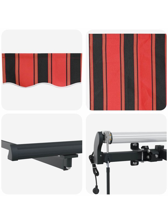 Sissetõmmatav varikatus mitmevärviline 400 x 200 cm