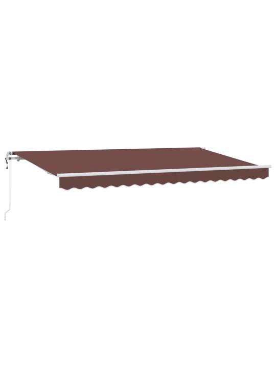 Sissetõmmatav varikatus pruun 400 x 200 cm