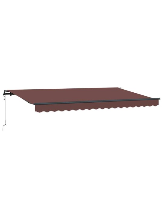 Sissetõmmatav varikatus pruun 400 x 200 cm