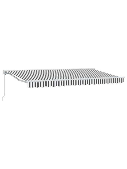Sissetõmmatav varikatus anthracite ja valge 400x200 cm kangas