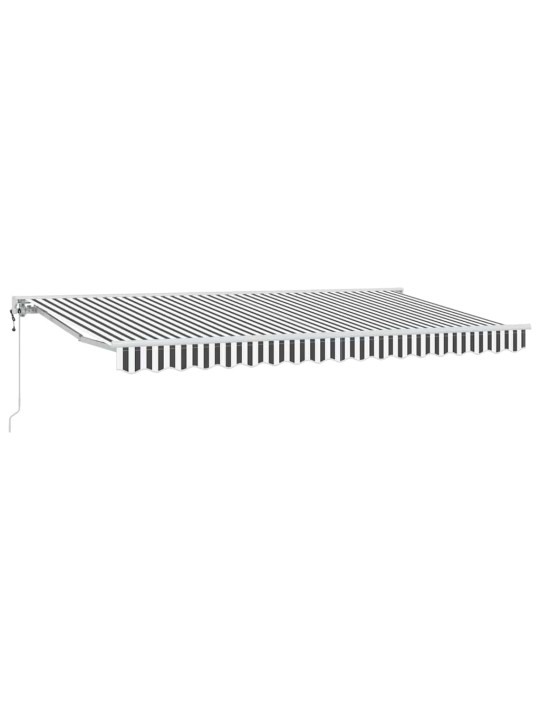 Sissetõmmatav varikatus anthracite ja valge 400x200 cm kangas