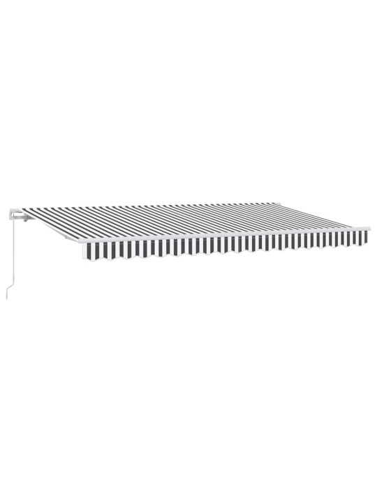 Sissetõmmatav varikatus anthracite, valge 400 x 200 cm