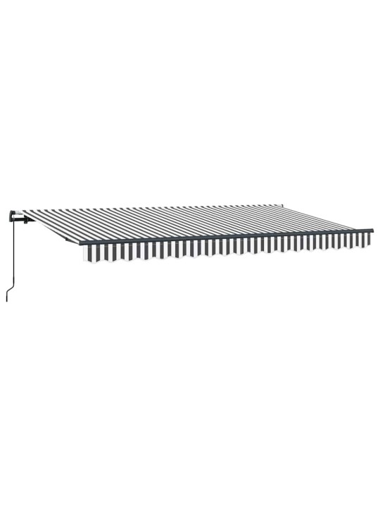 Sissetõmmatav varikatus anthracite, valge 400 x 200 cm