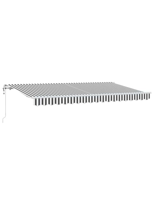 Sissetõmmatav varikatus anthracite, valge 400 x 200 cm