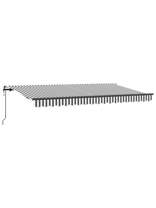Sissetõmmatav varikatus anthracite, valge 400 x 200 cm