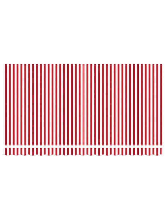 Sissetõmmatav varikatus punane, valge 400 x 200 cm