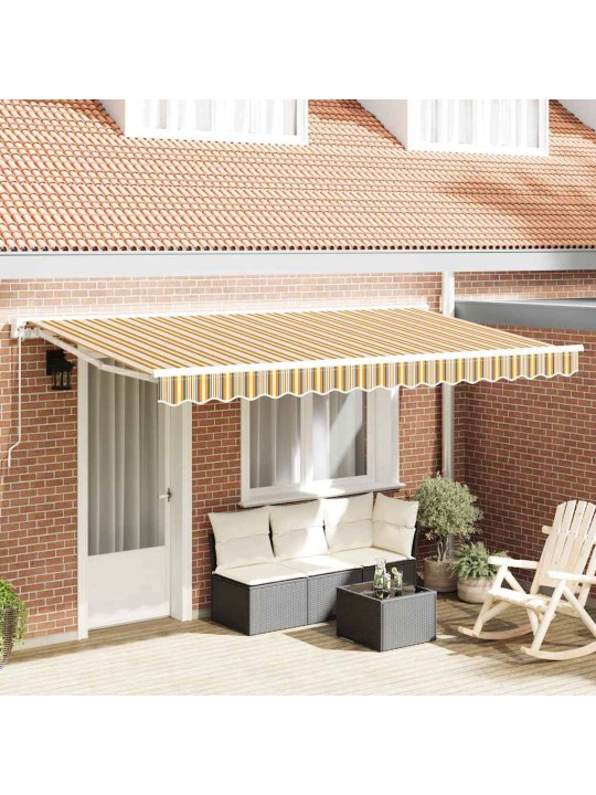 Sissetõmmatav varikatus mitmevärviline triip 400x200 cm