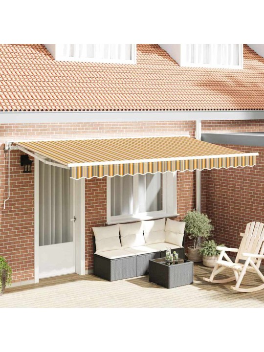Sissetõmmatav varikatus mitmevärviline triip 400x200 cm