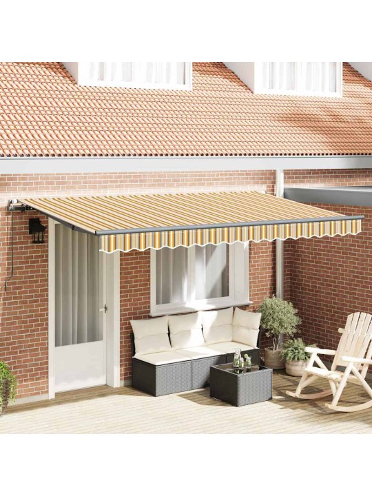 Sissetõmmatav varikatus mitmevärviline 400 x 200 cm