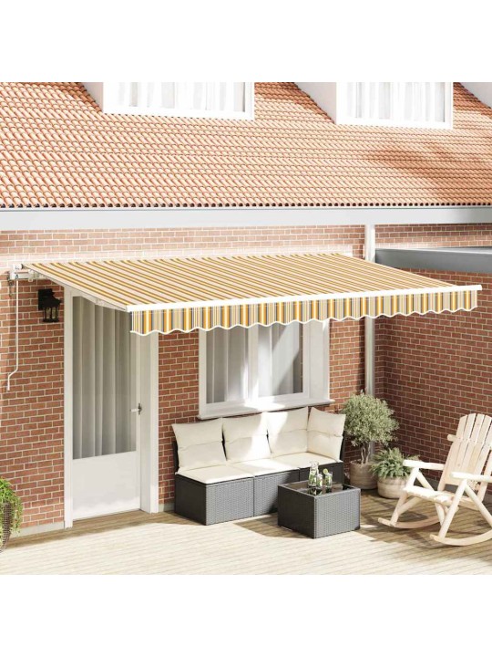 Sissetõmmatav varikatus mitmevärviline 400 x 200 cm