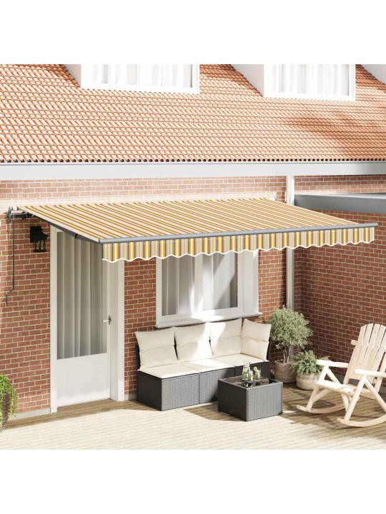 Sissetõmmatav varikatus mitmevärviline 400 x 200 cm