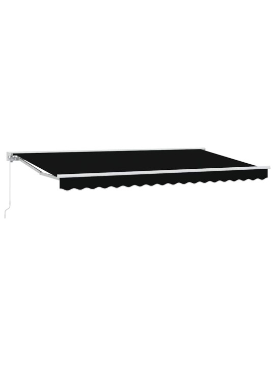 Sissetõmmatav varikatus must 400x200 cm kangas