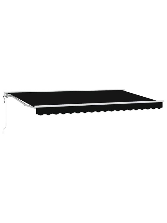 Sissetõmmatav varikatus must 400x200 cm kangas