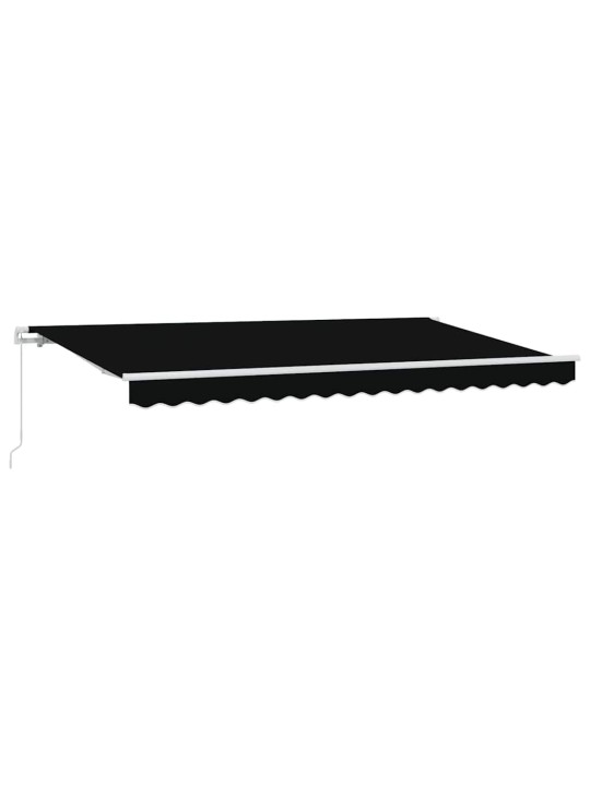 Sissetõmmatav varikatus must 400 x 200 cm