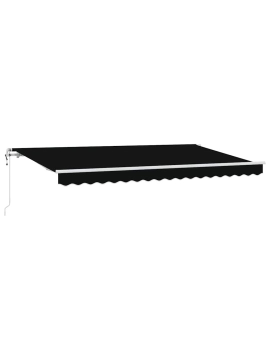 Sissetõmmatav varikatus must 400 x 200 cm