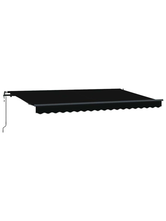 Sissetõmmatav varikatus must 400 x 200 cm