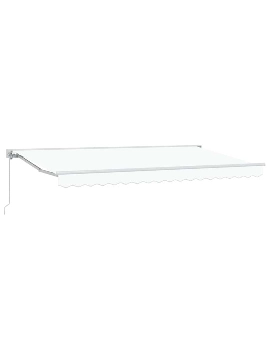 Sissetõmmatav varikatus valge 400x200 cm kangas