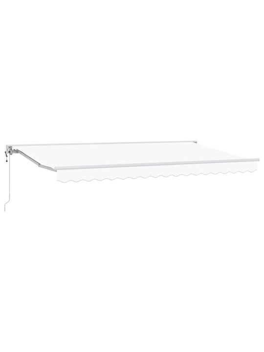 Sissetõmmatav varikatus valge 400x200 cm kangas