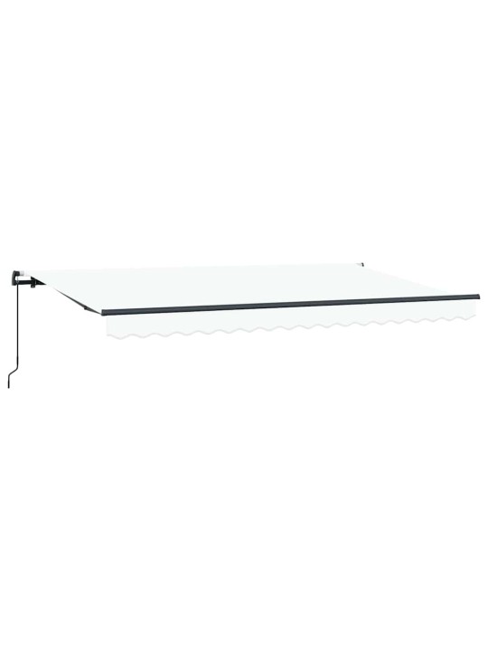 Sissetõmmatav varikatus valge 400 x 200 cm