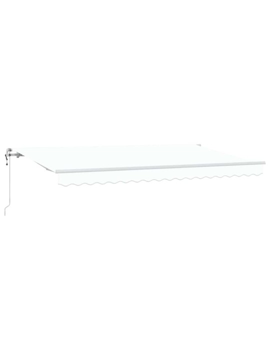 Sissetõmmatav varikatus valge 400 x 200 cm