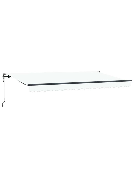 Sissetõmmatav varikatus valge 400 x 200 cm