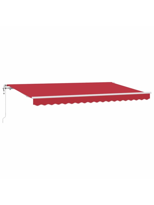 Sissetõmmatav varikatus punane 400 x 200 cm